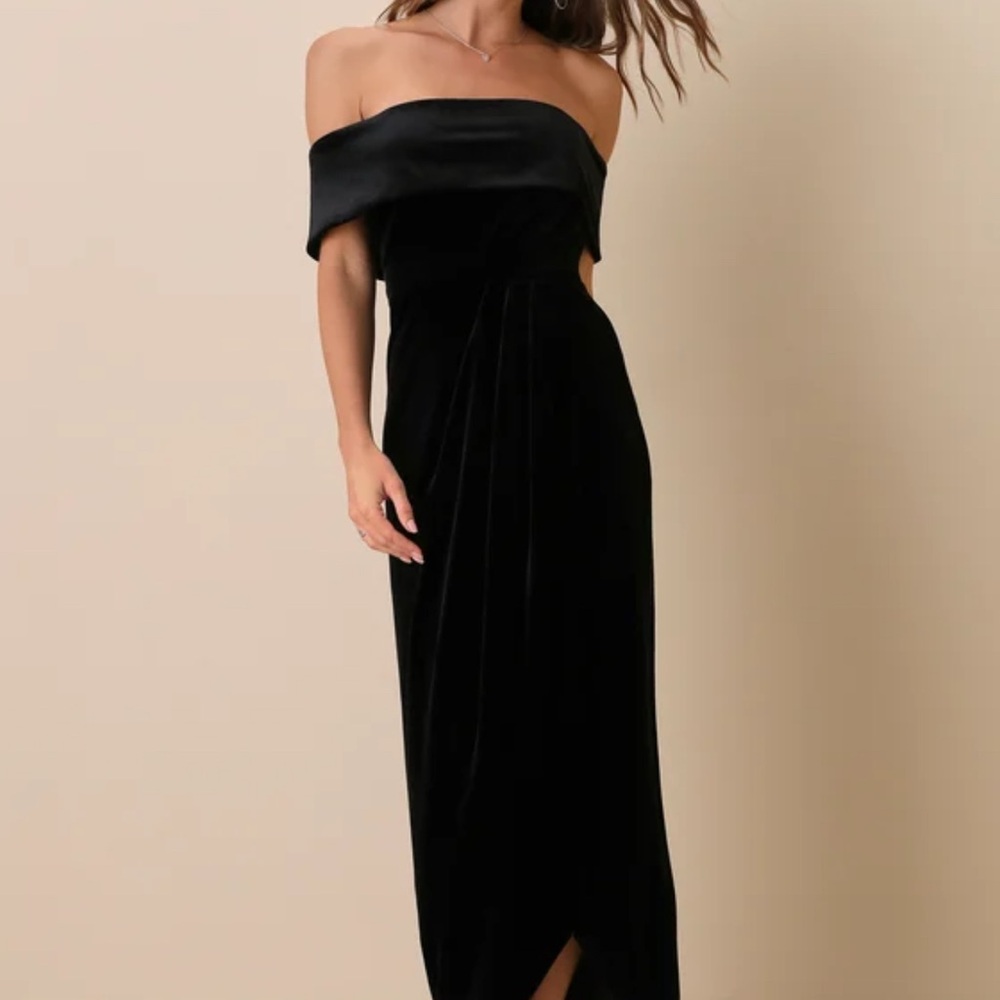 Elegant Black Off-Shoulder Dress
